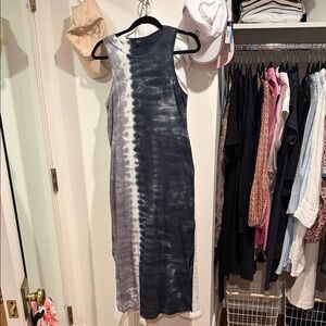 Rails Black and White Tie-Dye Sleeveless Maxi Dress